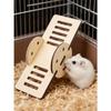 1Pc Natural Wood Hamster Balance Beam & Swing Toy, Interactive Exercise Toy for Hamster Mental Stimulation Activity