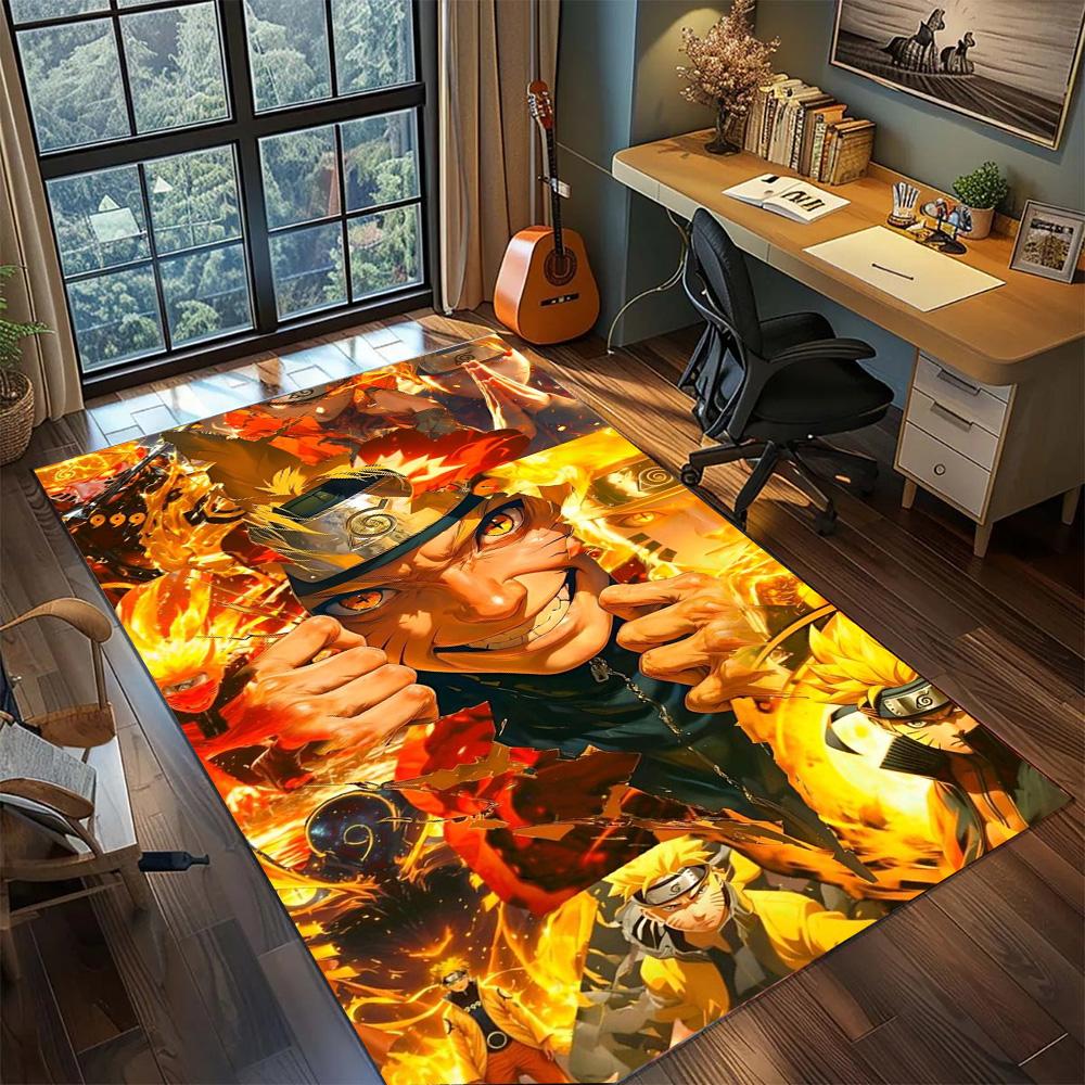 Uzumaki Naruto Carpet Non Slip Washable Floor Mat Large Area Rug for Gamer Room Bedroom Decor