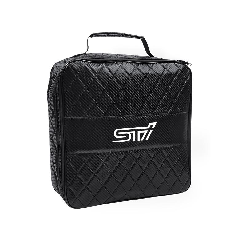 Car Leather Storage Bag Trunk Sundries Charging Cable Organizer For Subaru Impreza Legacy WRX STI BRZ Crosstrek Forester Outback Z14