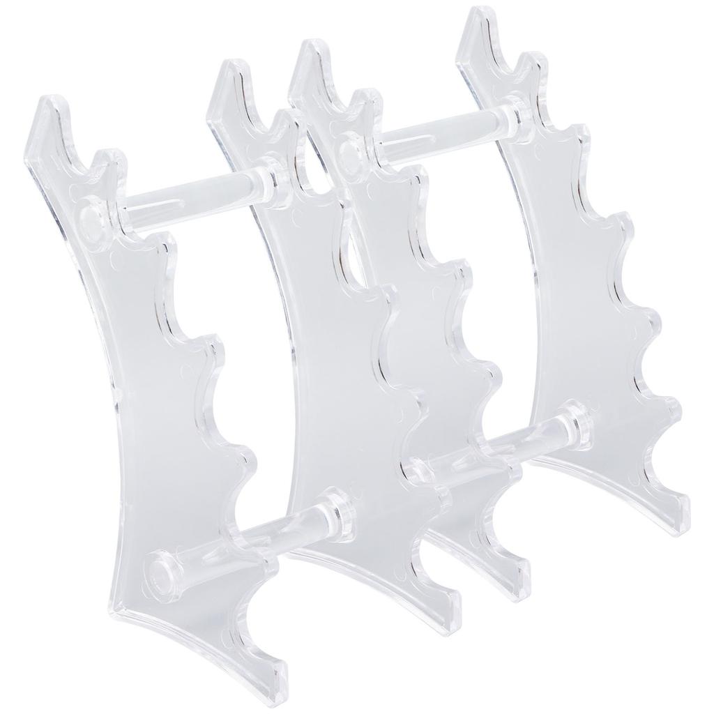 2pcs Detachable Makeup Brush Display Stand Acrylic Mutifunctional Pen Display Stand RackTransparent