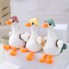 Korean Style Big White Goose Key Chain Backpack Charms Cartoon Plush Doll  Gift