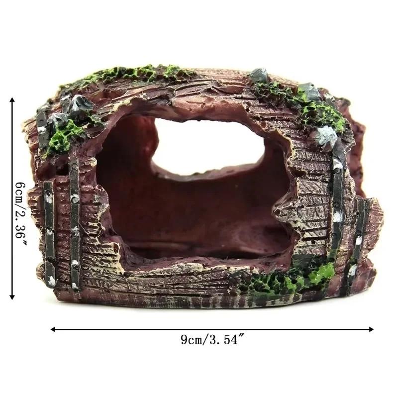 

Useful Aquarium Fish Tank Barrel Resin Broken Old Bucket With Moss Decoration Ornament Cave Landscaping Fish Tank Accessories