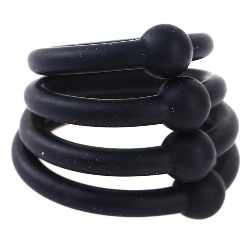 4Pcs Silicone Cock Ring Erection Ring Male Delay Ejaculation Penis Ring Sex Toy