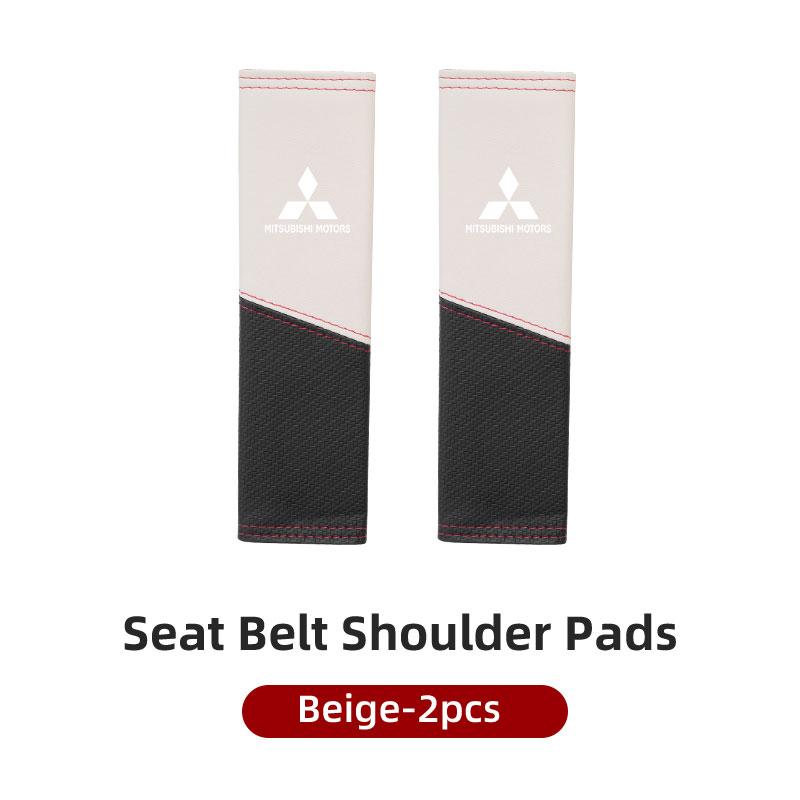 1/2PCS Car Safety Belt Adjustable Shoulder Strap Protector Pad Accessories For Mitsubishi Outlander Lancer L200 ASX Pajero
