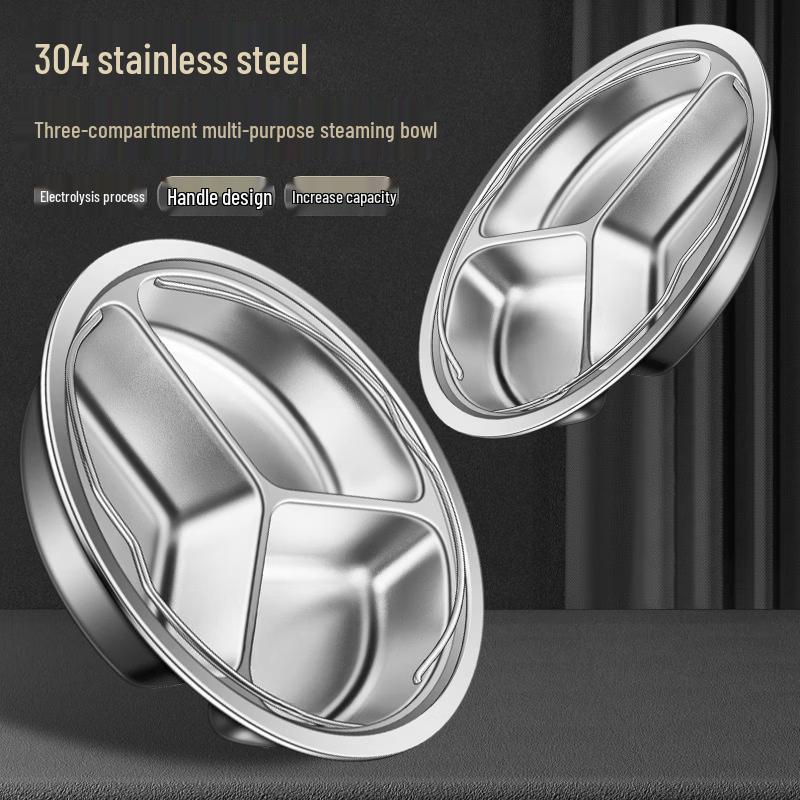 

Stainless Steel Divided Steamer Basket for Rice Cookers