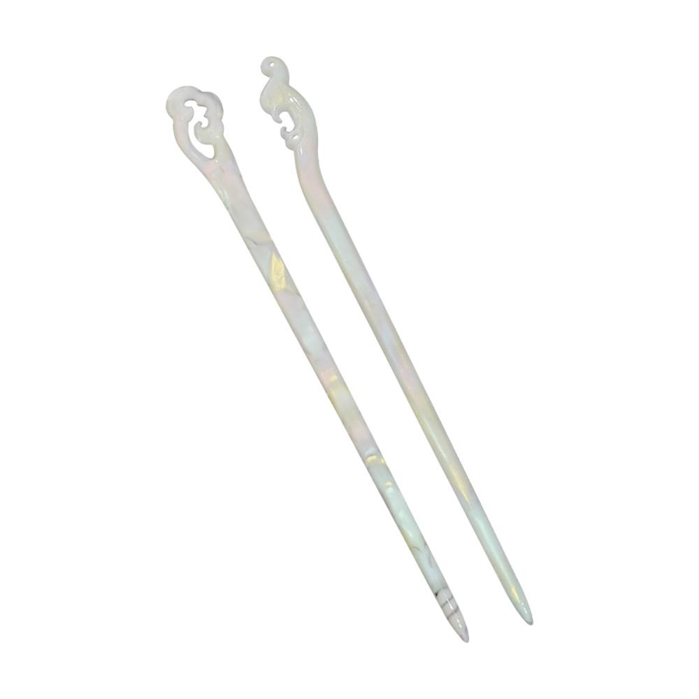 Women Chinese Style Ladies Hanfu Acetate Cloud Hairpins Hair Accessories Hair Sticks Hair Fork