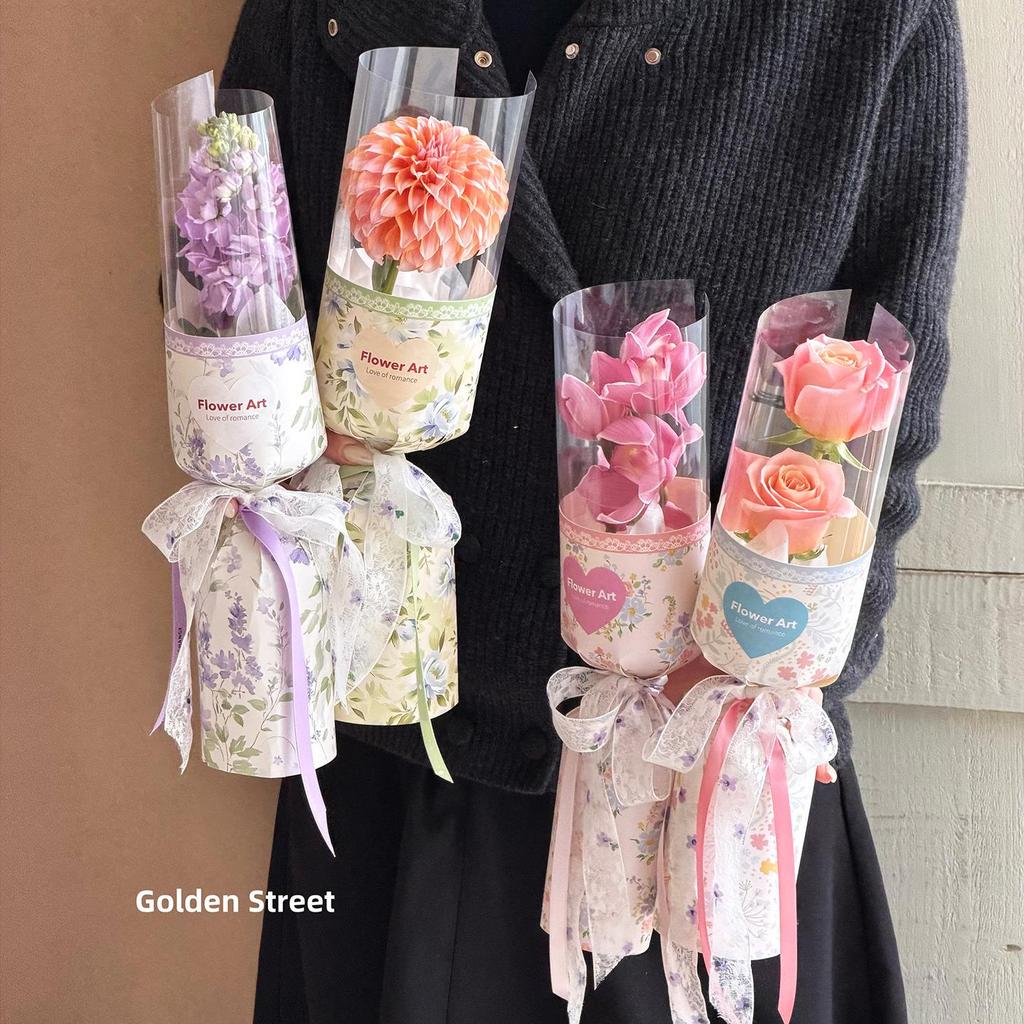 Goddess's Day Zhiyán Series Small Flower Bouquet OPP Waterproof Bag