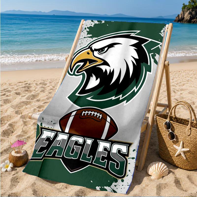 Asciugamano da Spiaggia Philadelphia Eagles, Asciugatura Rapida, Facile da Curare, Adatto Sia per il Fitness che per le Vacanze al Mare, Essenziale per lo Sport