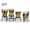 Occhiali a forma di torso umano in vetro senza piombo per feste, Mini bicchiere da liquore a forma di torso umano divertente, Bicchiere da bar creativo e resistente, Regalo unico per feste di adulti