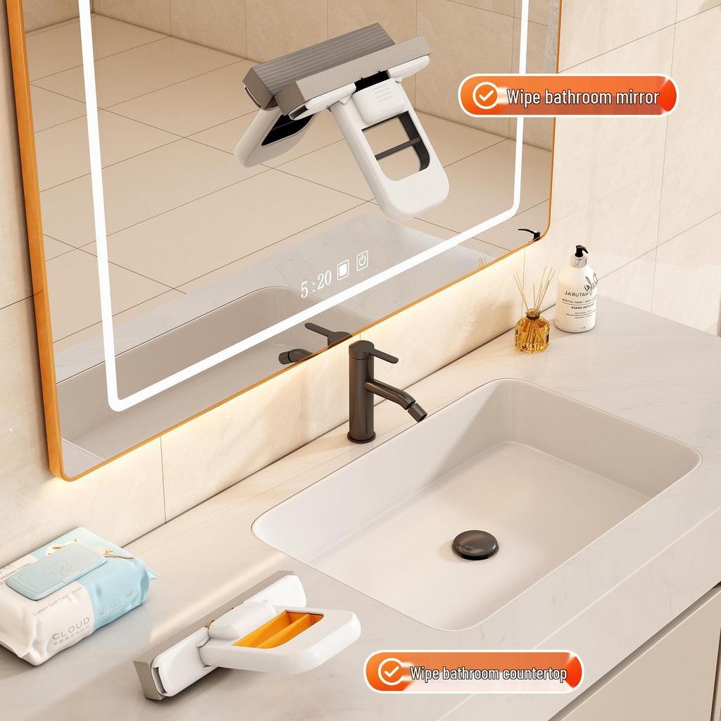 Compact Foldable Hands-Free Sponge Mop for Stain Removal and Absorption