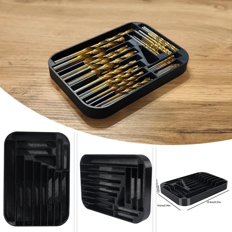 Drill Bit Storage Case Multi-Specification Holder Workshop Desktop Drawer Organizer Garage Tool Organizer