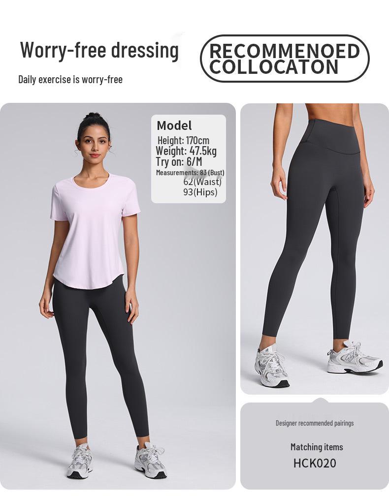 Women's Quick-Dry Slimming Sports T-shirt - Casual Loose Fit for Running & Yoga, Summer Short Sleeve 2026.