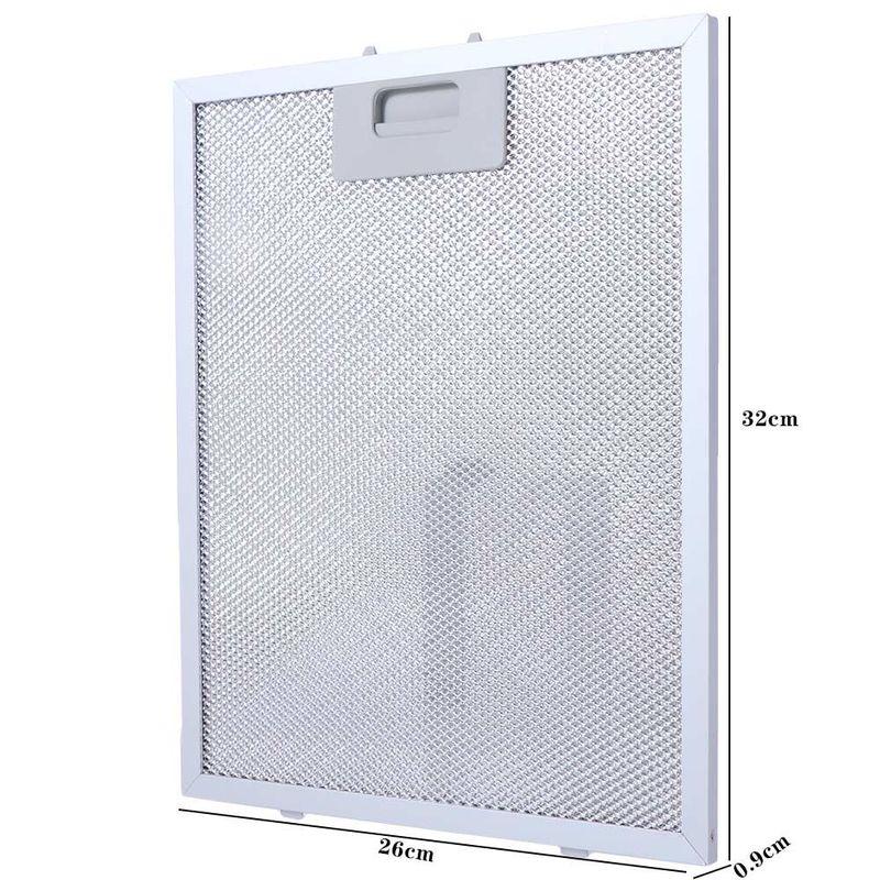 320mmx260mmx9mm Range Hood Filter Cooker Hood Grease Filter Smoking Machine Grease Filter Filter Screen Kitchen Metal Filter