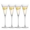 4PCS 145ml Champagne Flute Glasses V Shape Cocktail Glasses Elegant Designed Hand Blown, Lead Free, Champagne Cups