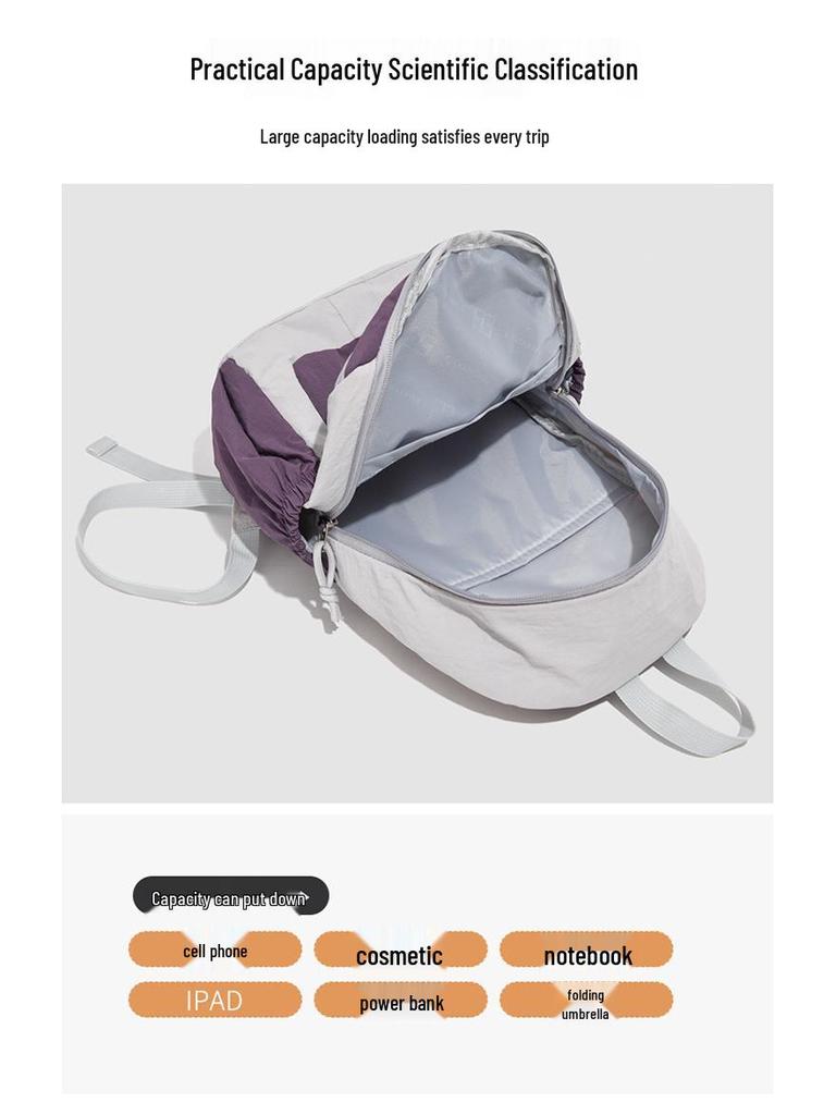 Colorblock Sports Backpack: Large Capacity, Lightweight, Versatile Shoulder Bag for Students