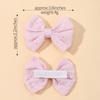 4Pcs/Set Lovely Bowknot Clips Hairpins Baby Girl Fresh Pastoral Style Hairclips Hair Accessories Kids Print Hollow Hairgripe