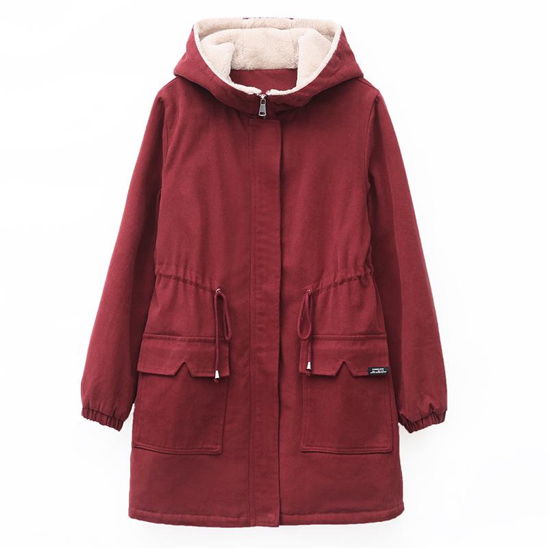 Women's 2024 Winter Fleece-Lined Parka: Mid-Length, Loose Fit, Plus Size, Thick Cotton Coat for Middle-Aged Moms