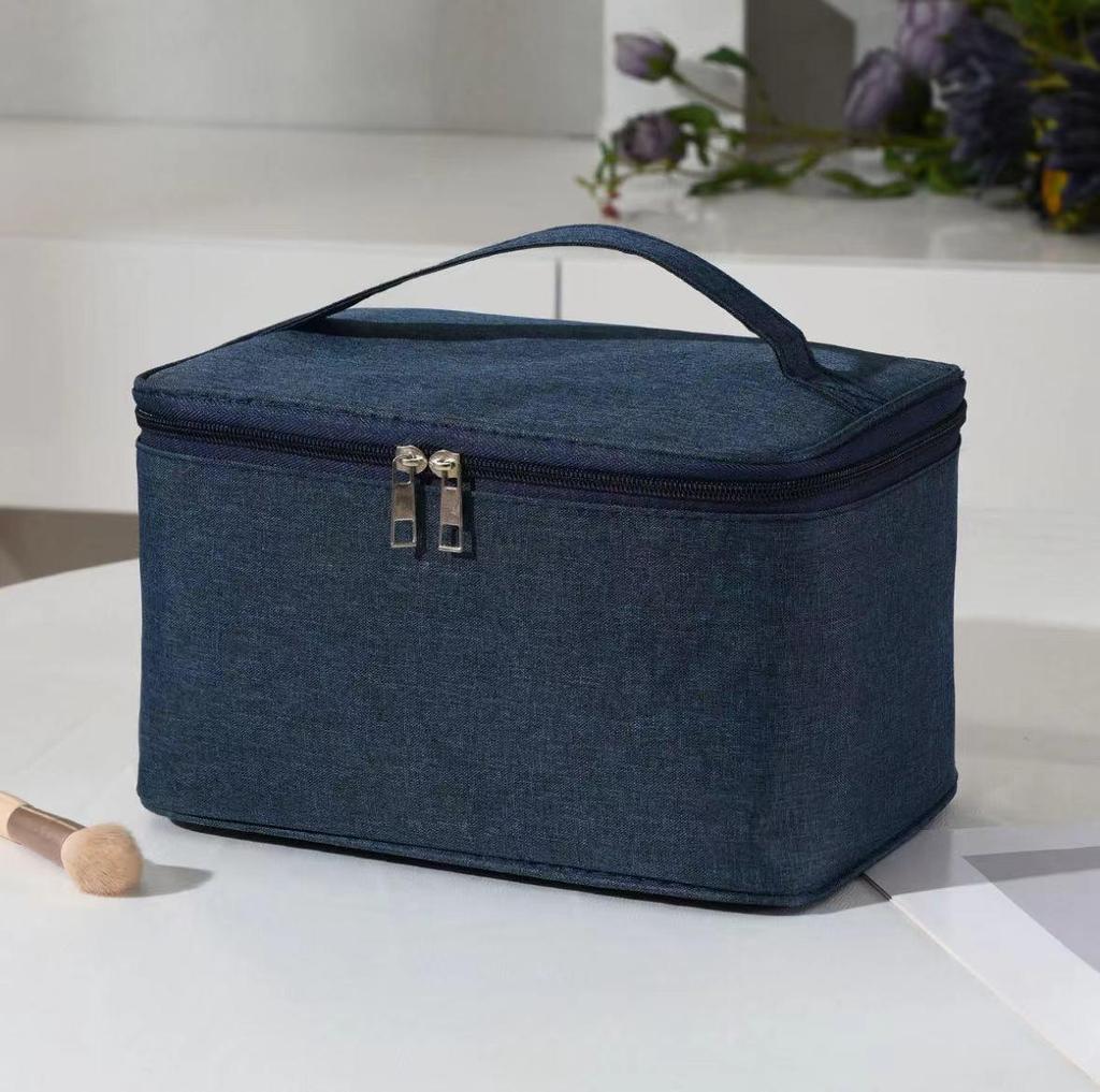 3-Monats-Geld-zurück-Garantie: Minimalistische Handliche Kultur- & Make-up-Tasche mit großem Fassungsvermögen für Hautpflegeprodukte