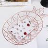 Fruit Storage Basket Iron Pineapple Shape Tray Nordic Style Dessert Snack Plate