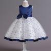 Girls Lace Embroidered Tulle Dress for Weddings Birthday Parties Princess Flower Girl Attire with Bow Details