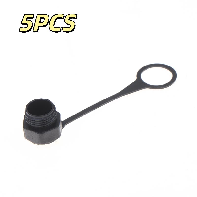 5/10Pcs Internal Thread/External Thread Connector Cover With Rope M12 Dust Cover For Aviation Plug Special Male And Female Cap