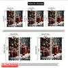 2 Stück 2D Flachdruck Weihnachtsszene Vorhang Weihnachten Schneeflocke Baum Geschenk Vielseitiger Polyesterstoff Ohne Strom