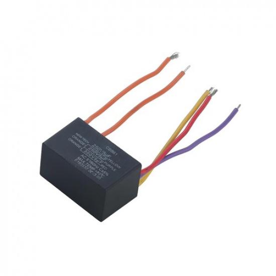 Ceiling Fan Capacitor 5 Wire CBB61 5+5+5uf 250V-300V AC 50/60 Hz Power Relay NEW
