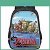 Mochila Espaçosa com Tema Zelda Para Crianças Mochila Escolar Leve e Ergonômica