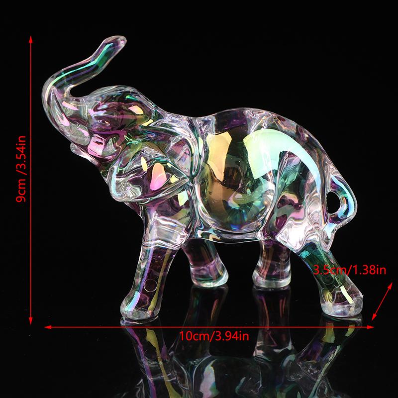 Handicraft Desktop Crystal Ornaments Living Room Cute Crystal Elephant Statue Mini Animal Statue Baby Elephant Ornaments