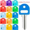 20Pcs Elastic Key Identifiers Protector Key Toppers Cover Soft Rubber Colored Key Caps Covers Diy Accessories