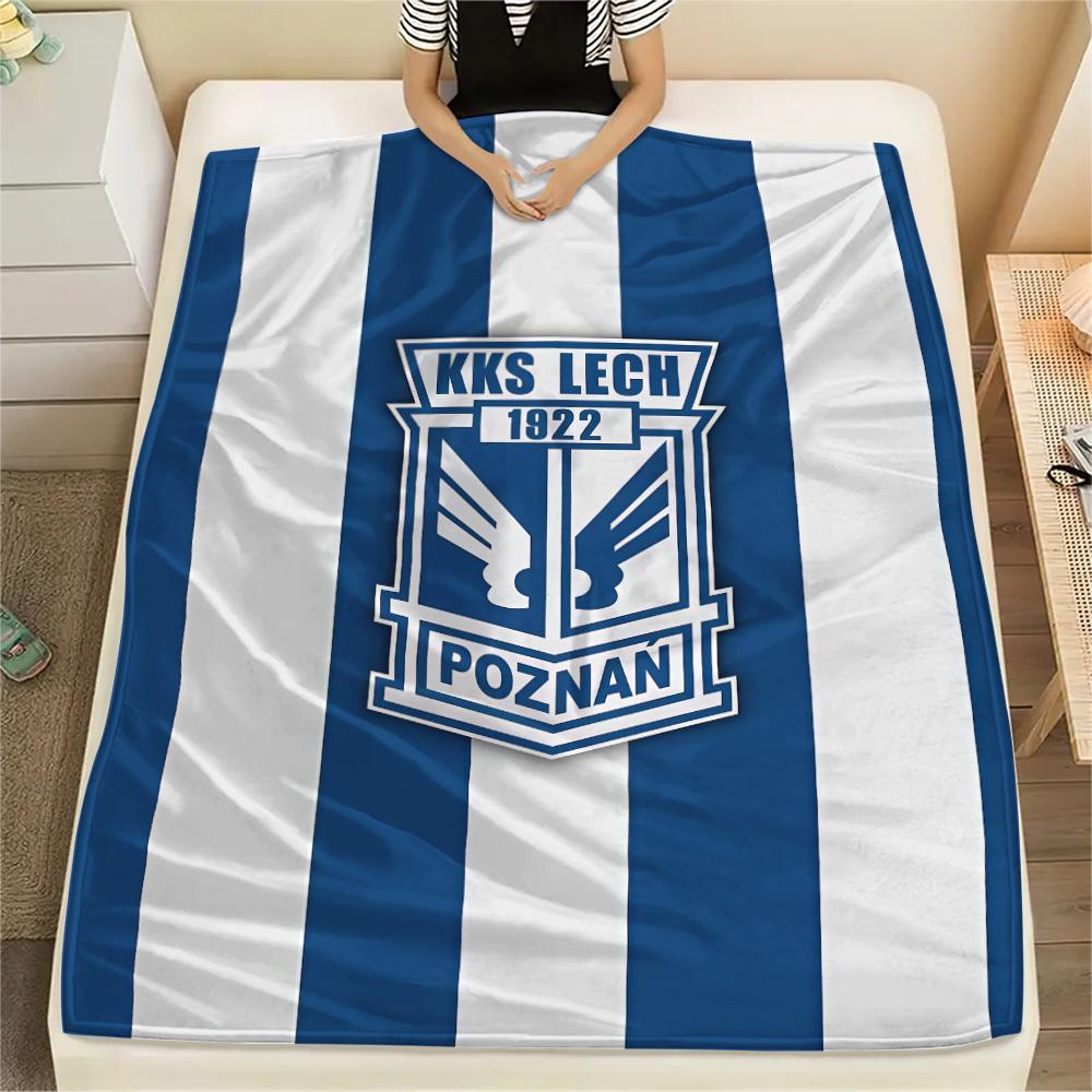 1Pc Lech Poznań Print Flannel Blanket High Quality Warm Comfortable Cover for All Seasons Perfect for Gifts Home Decor