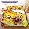 Ropa de cama con estampado de Son Goku, Juego de colcha, Funda de colcha, Funda de almohada, Regalo de cumpleaños para el hogar (1 * funda nórdica + 2 * fundas de almohada, sin núcleo)