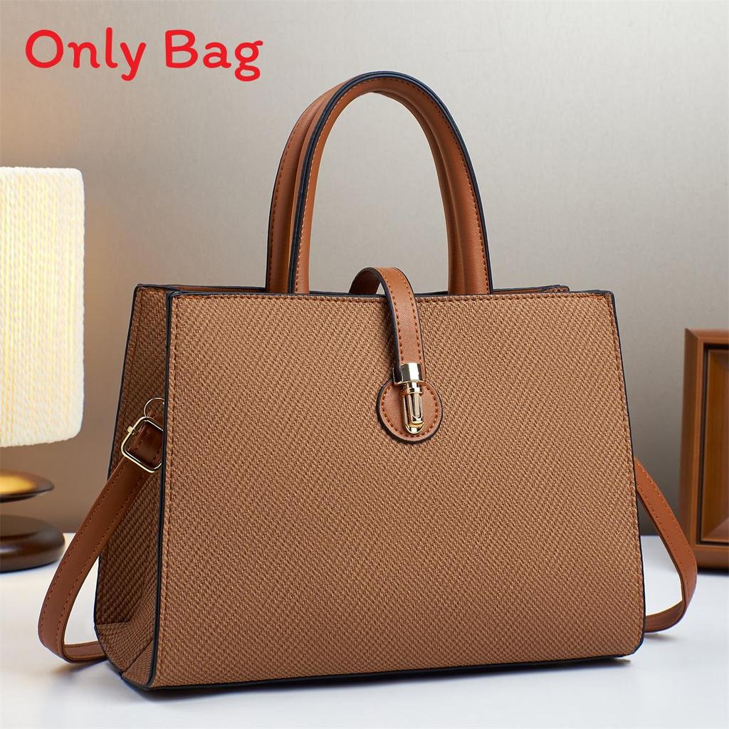 Pu Tote Bag For Women With Stitching Detail And Zipper Closure For Daily Use