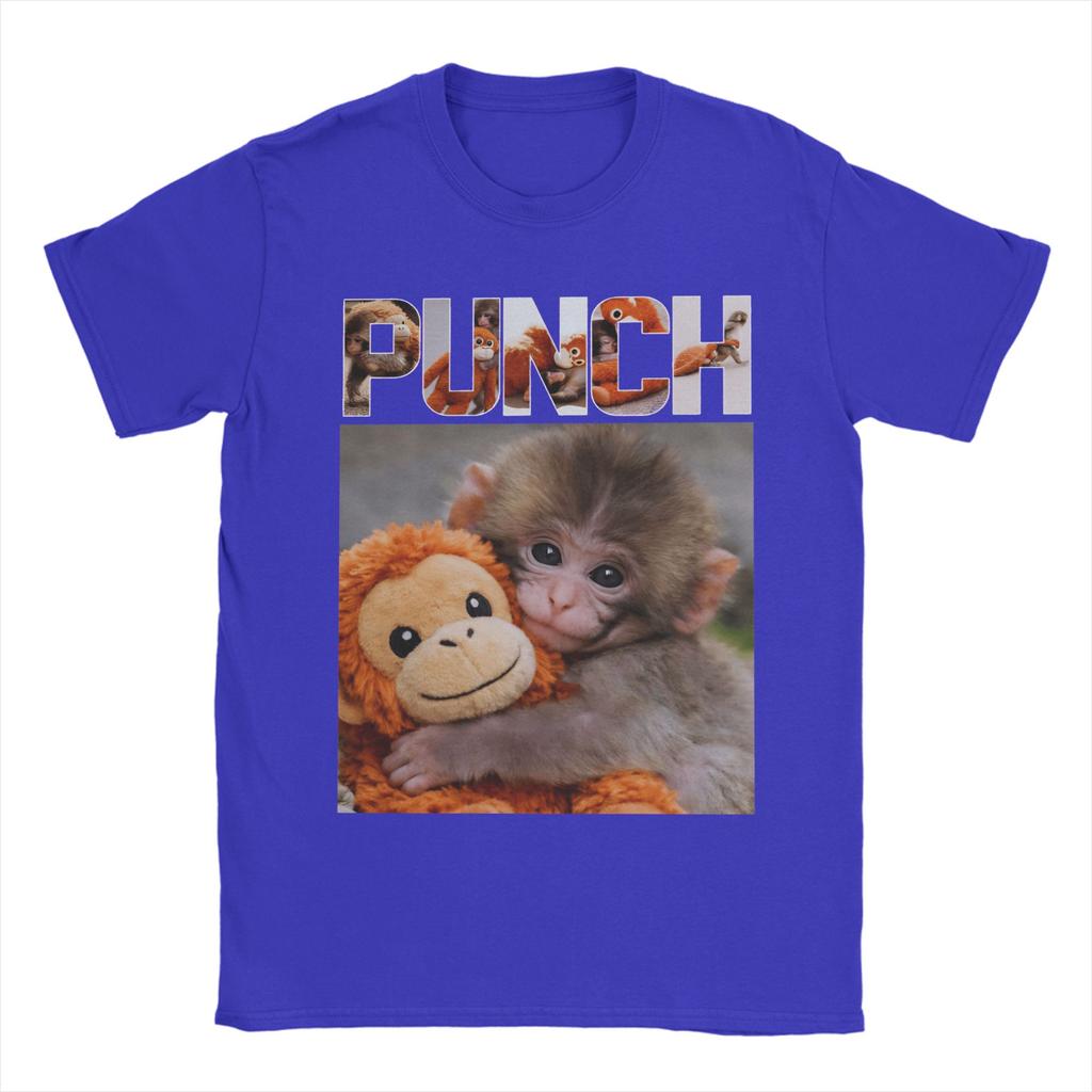 Leisure Punch Monkey Cute TShirts for Unisex Crew Neck Cotton T Shirt Short Sleeve Tees Summer Clothes