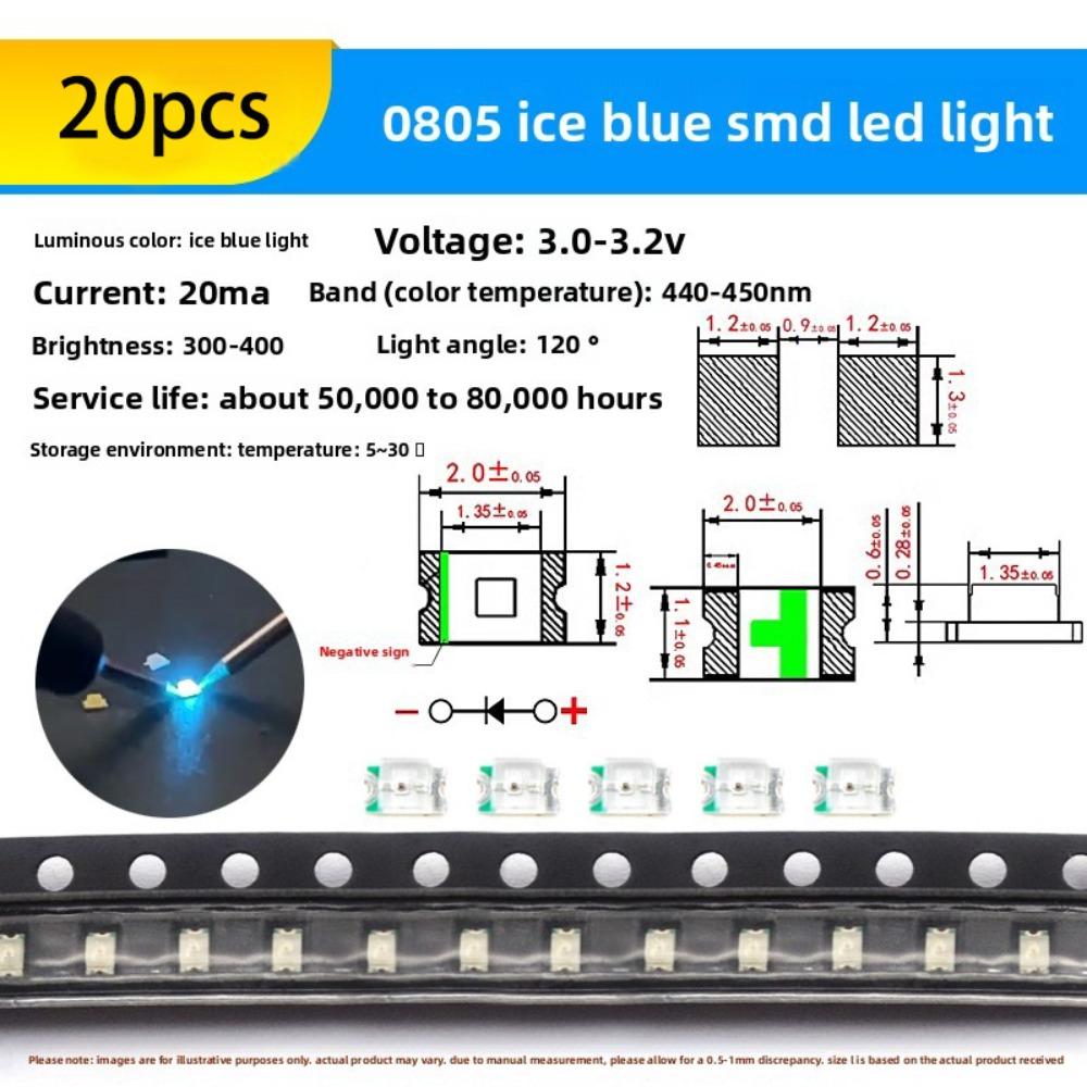 20pcs/50pcs Professional 0805/0603 SMD SMD LED Diode RGB Multi-Color SMT Lamp DIY LED Chip Electronic Projects