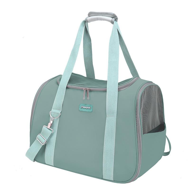 

Cat Bag Pet Bag Go Out Portable Shoulder Bag Large Space Breathable Bag Cat and Dog Supplies зелений