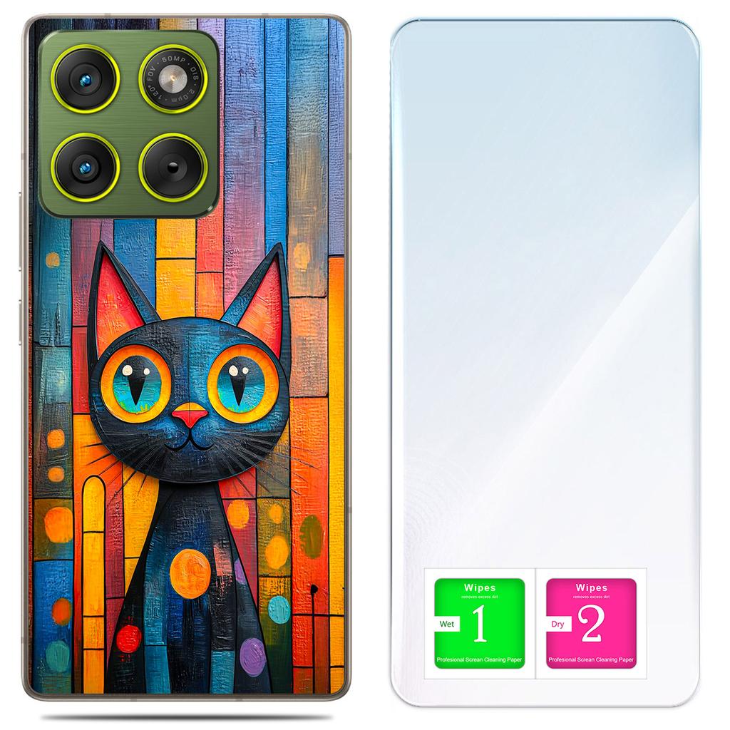 Etui Do Motorola Edge 70 Obudowa Foto Case Plecki Grafika Kotek + Szkło
