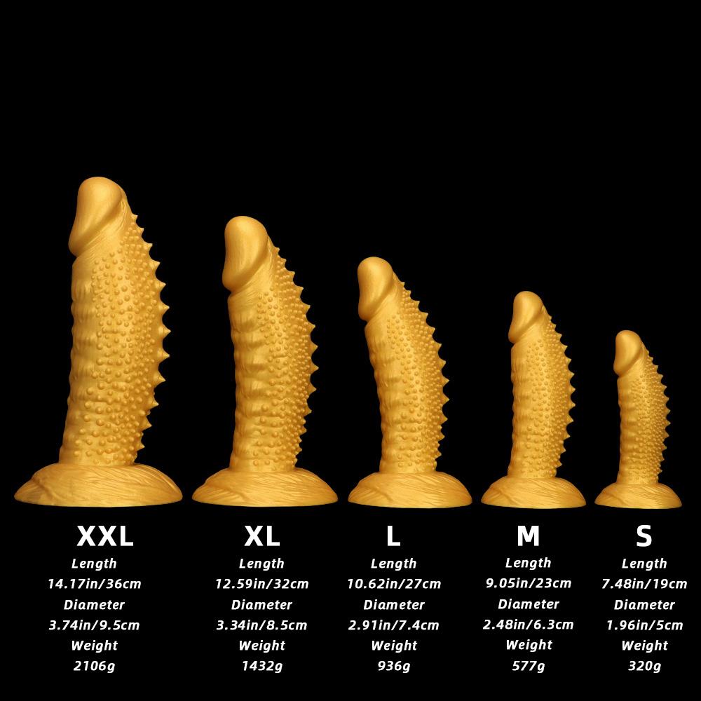 Extra Large Gold Soft Silicone Realistic Dildo Anal Plug Adult Sex Toy Fisting Big Dick Penis