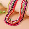 Fashion Handmade Colorful Beads Necklace for Women Girls Boho Seeds Beaded Necklaces Summer Beach Holiday Jewelry Gift