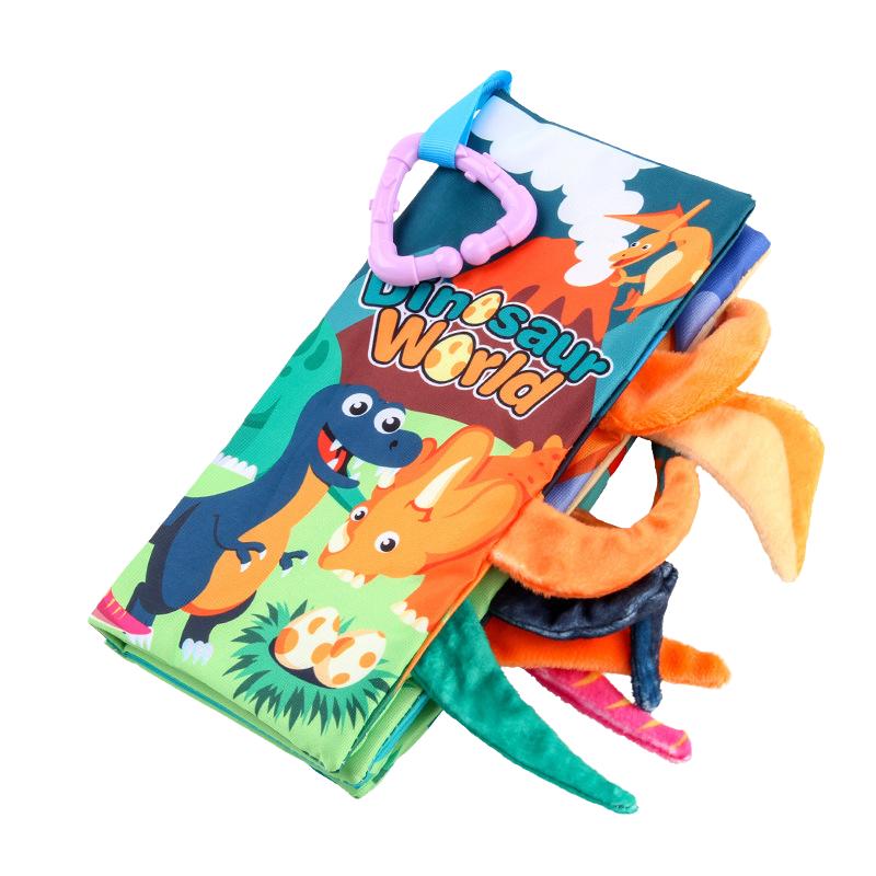 

Learning Early Toy Baby Jungle Tail Soft Cloth Book Sound Paper Design Toys Dinosaur