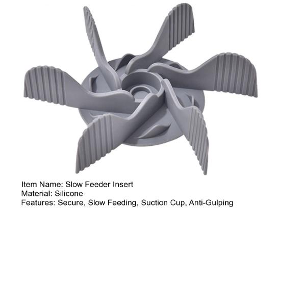 Slow Feeder-Hundenäpfe-Einsatz mit Saugnäpfen, zuschneidbares Anti-Erstickungs-Puzzle aus Silikon, Slow Feeder-Einsatz für normale und erhöhte Hundenäpfe