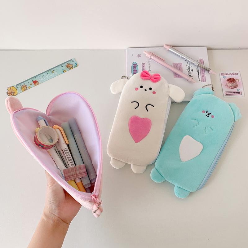 Cartoon Niedlich Plüsch Frucht Tier Federmäppchen Kreativ Kawaii Plüschpuppe Schreibwaren Aufbewahrungszubehör Kosmetiktasche Schreibwaren
