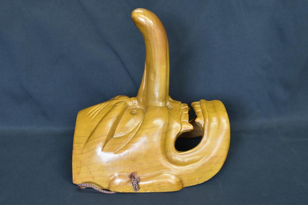 Vintage Traditional Japanese Tengu Mask for Noh / Bicchu Kagura Wall Decor