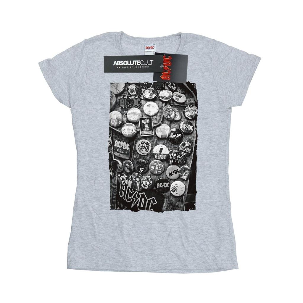AC/DC Womens/Ladies Badges Collection Cotton T-Shirt