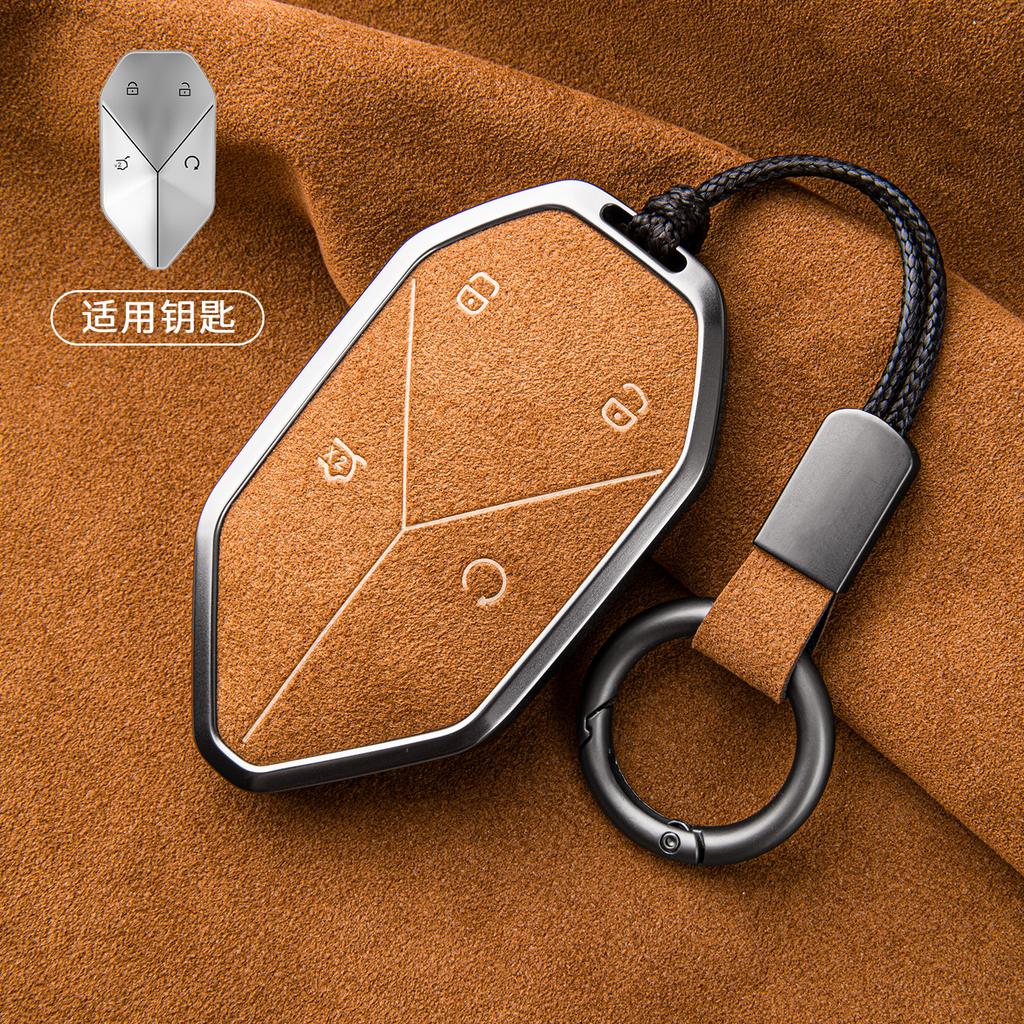 Car Suede Key Case Cover Shell Keychain for Formula Leopard 3 5 8 7 2025 Interior Decoration Accessories