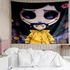 Coraline Tapestry for Bedroom Aesthetic Classroom Tapestries Wall Hanging for Living Room Dorm Office,Ideal Creative Gift