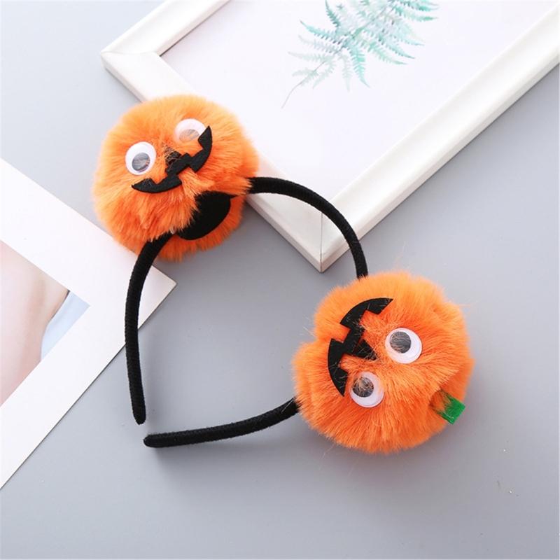 Versatile Halloween Cosplay 3D Pumpkin Bat Headband Women's Headpieces Decoration Hair Accessory Comfortable Wear