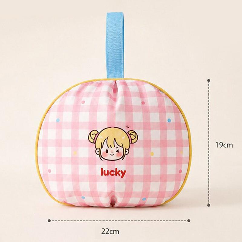 Portable Travel Bra Organizer Cartoon Divided Grids Lingerie Organizer Pouch Lightweight Durable Underwear Storage Bag