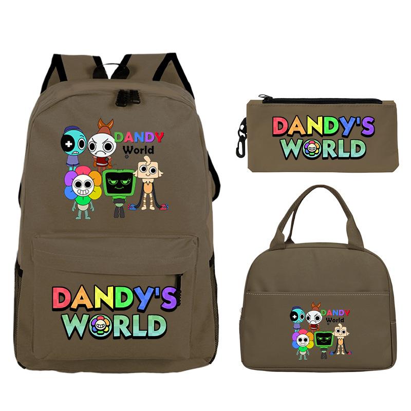 Sac d'étudiant Sac à crayons décontracté Sac à lunch Impression personnalisée Dandy'S World Around