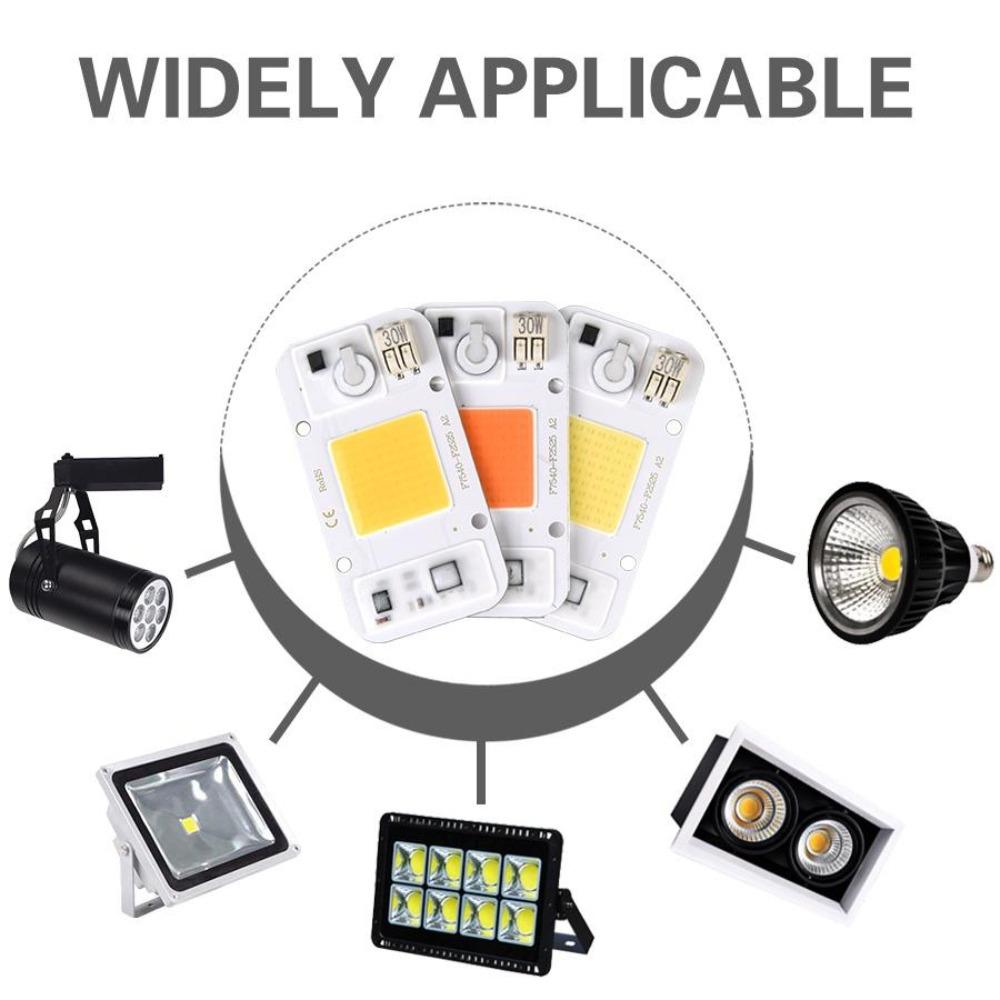 LED Chip Matrix Solderless AC 220V  High Power 20W 30W 50W COB Chip LED Lamp No Need Driver for Flood Light Spotlight Outdoor DIY Lighting